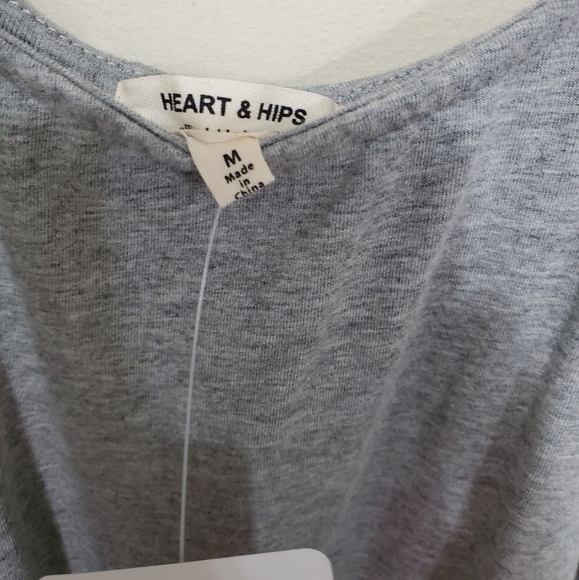 NWT Suspender Dress Mini Skirt Heather Gray Medium - Picture 3 of 5